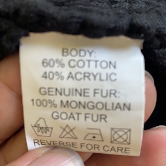 BELLDINI Chunky Knit Goat Fur Cardigan - Picture 13 of 15